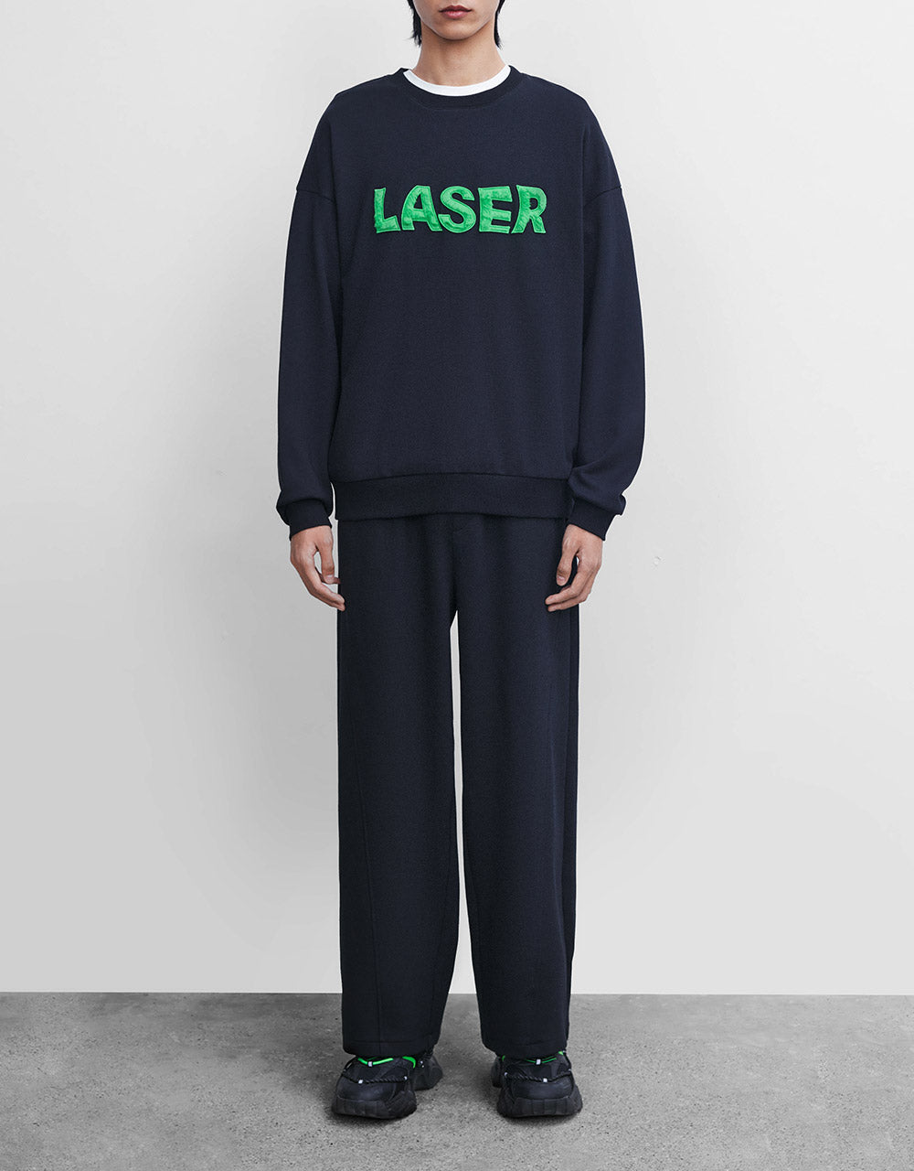 Elastic Wiast Straight Pants