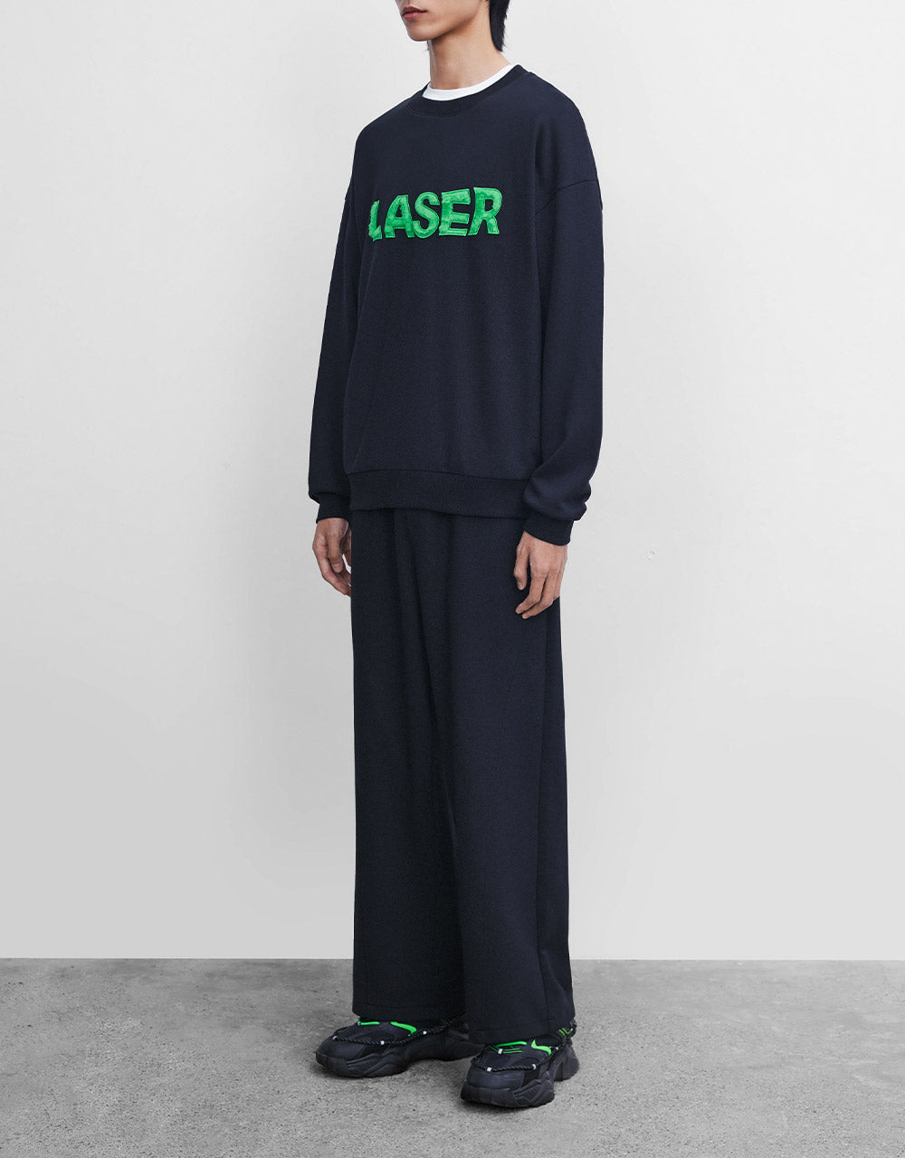 Elastic Wiast Straight Pants