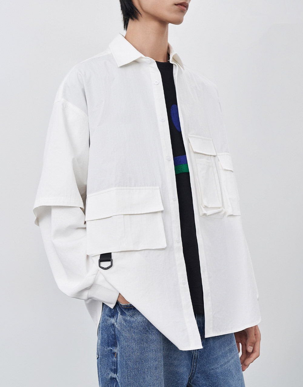 Combination Button Up Shirt