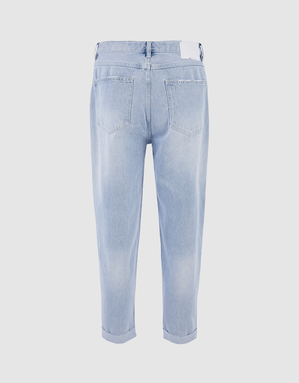 Roll Up Hem Ripped Jeans