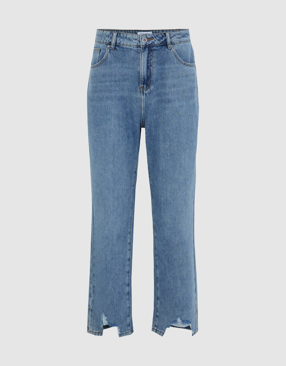 Ripped Straight Jeans