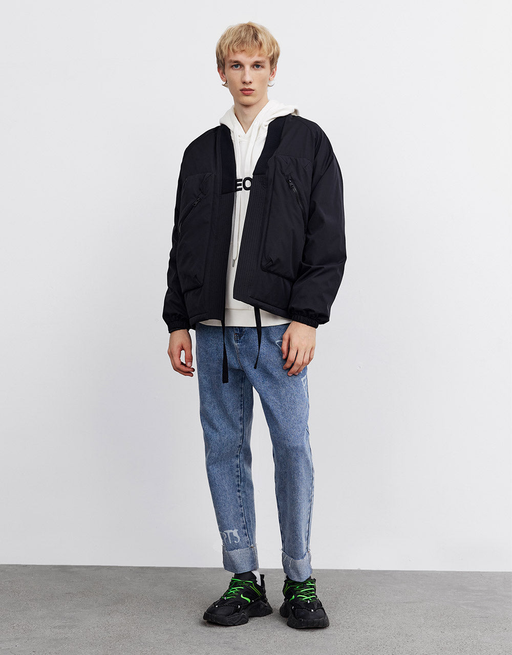 Tie Front Down Jacket