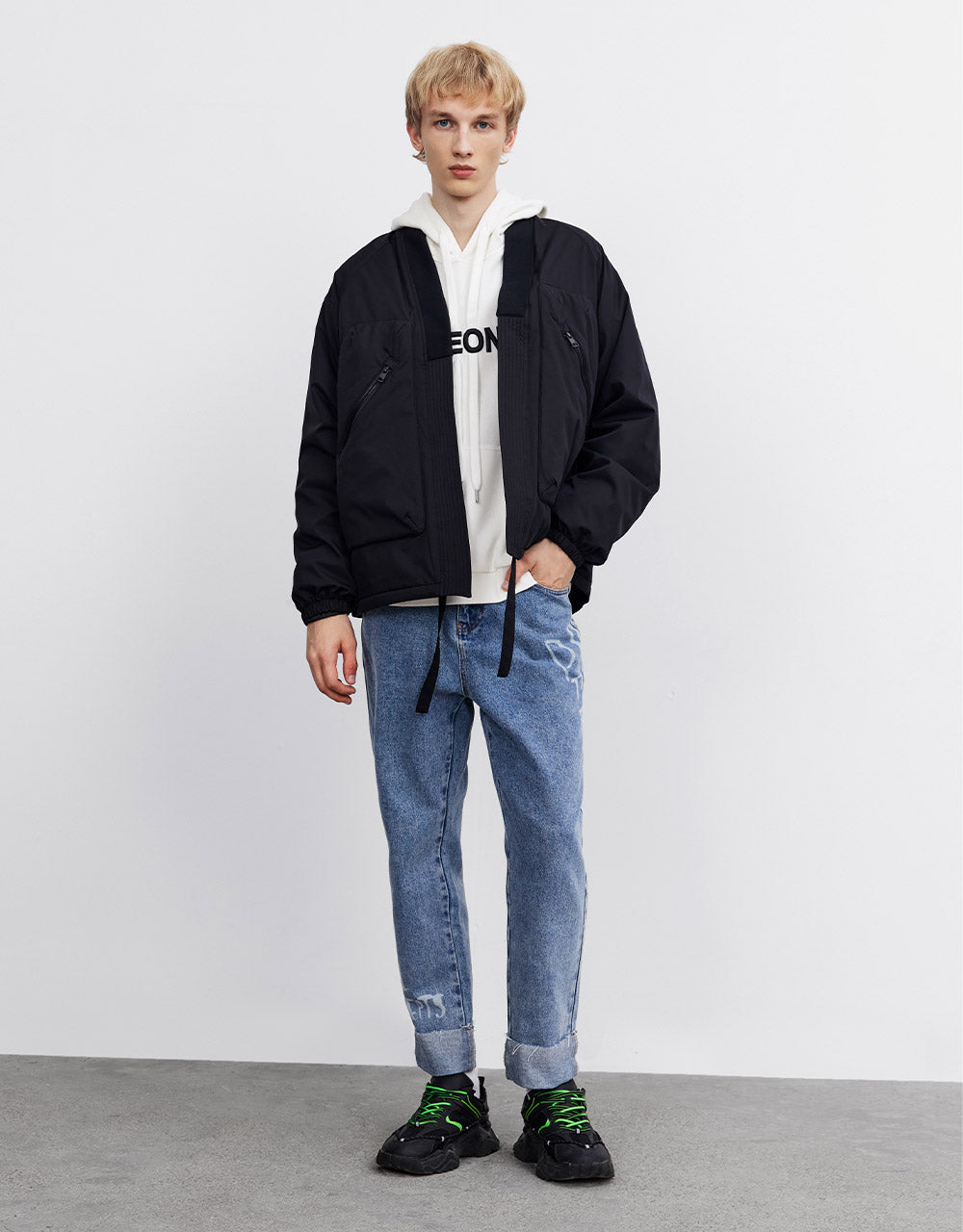 Tie Front Down Jacket