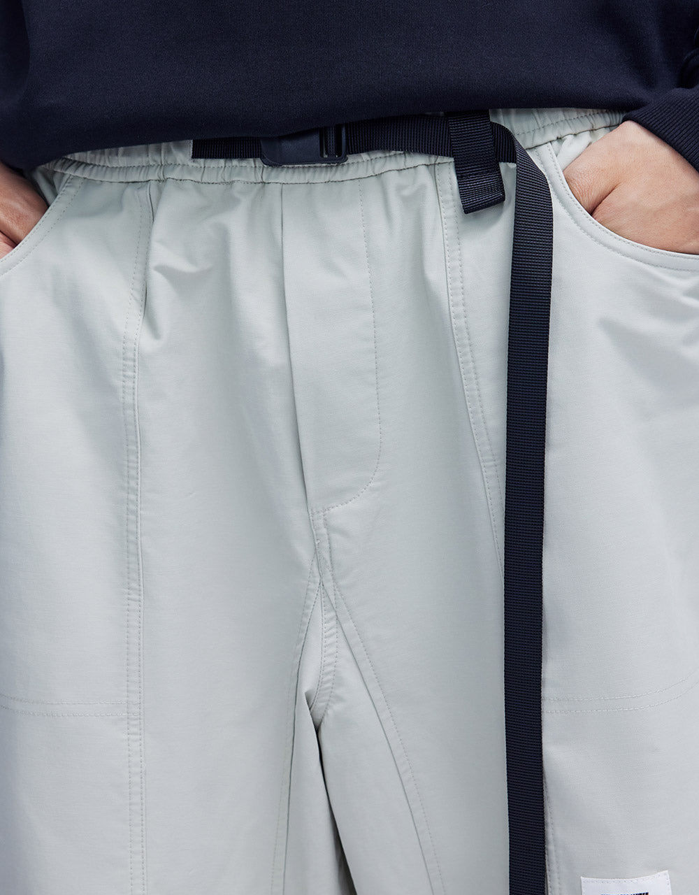 Belted Straight Pant With Pouch