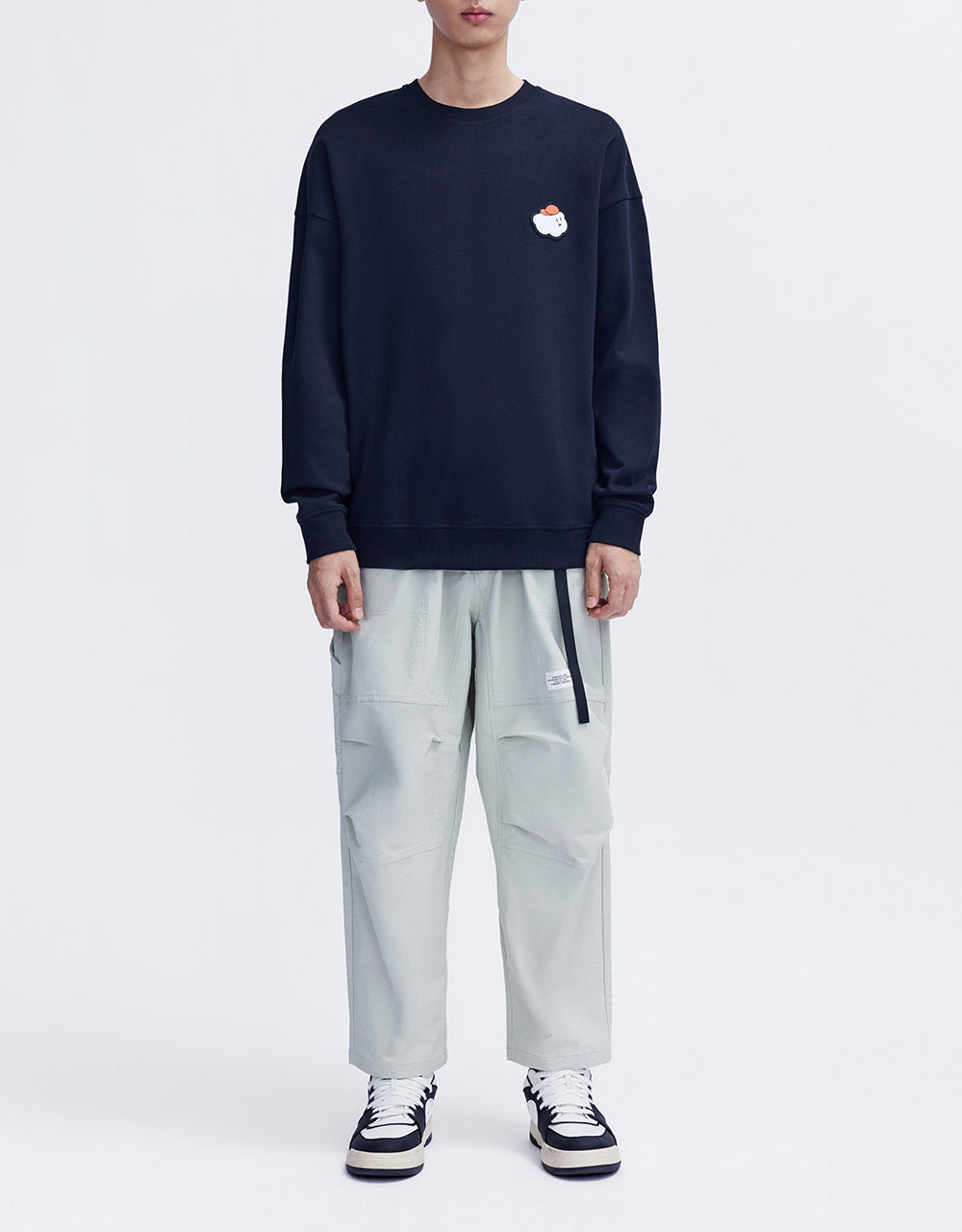 Belted Straight Pant With Pouch