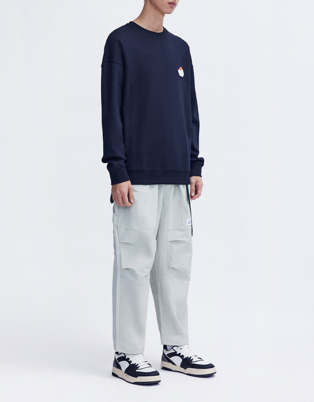 Belted Straight Pant With Pouch
