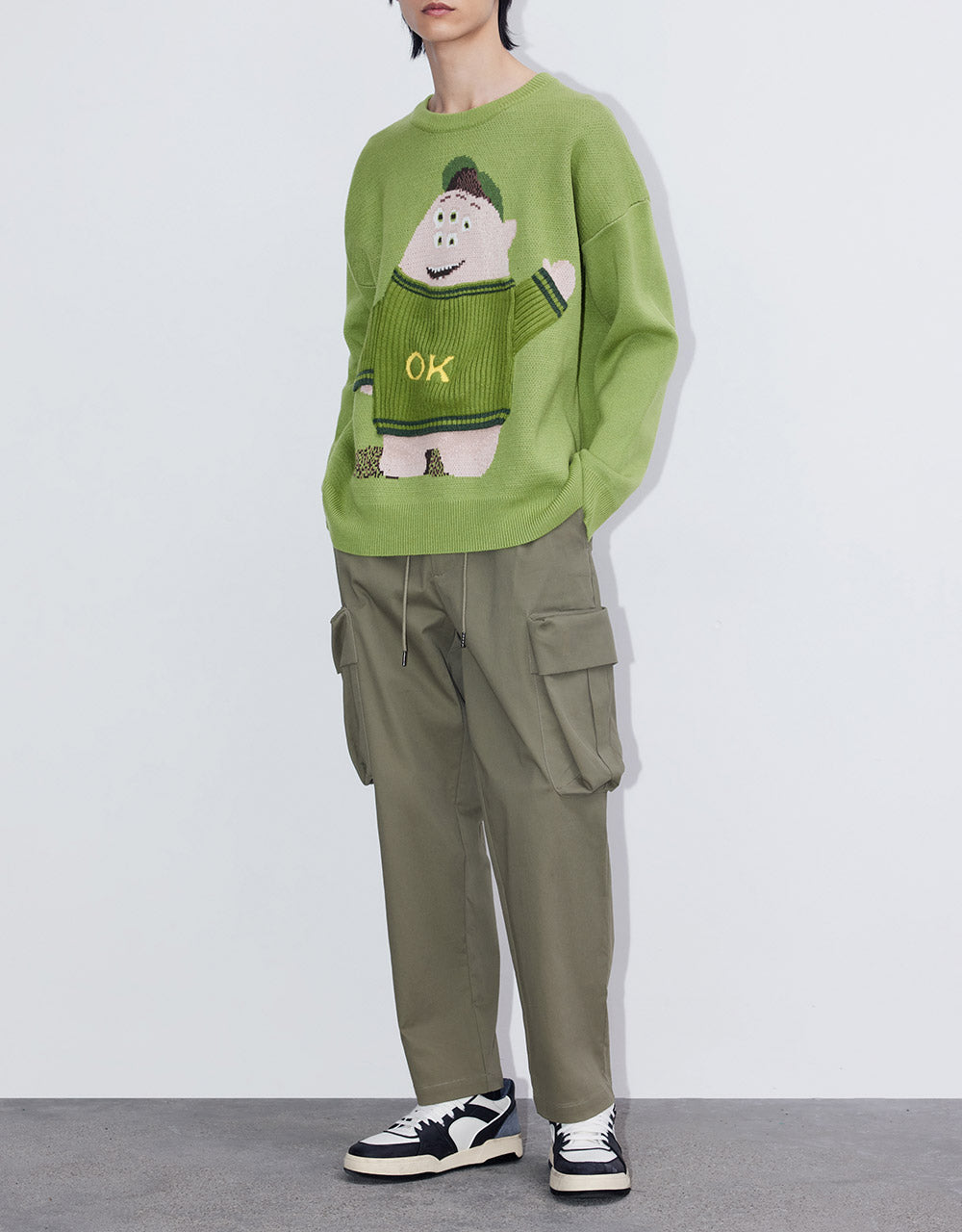 Cartoon Print Sweater