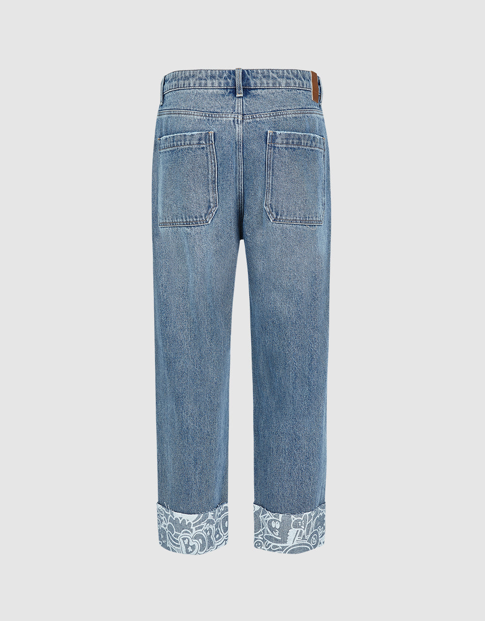 Roll Up Straight Jeans