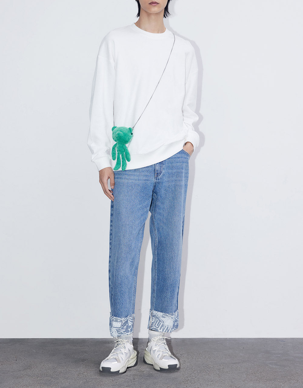 Roll Up Straight Jeans