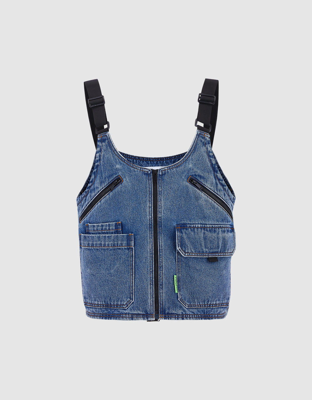 Utility Pocket Denim Vest