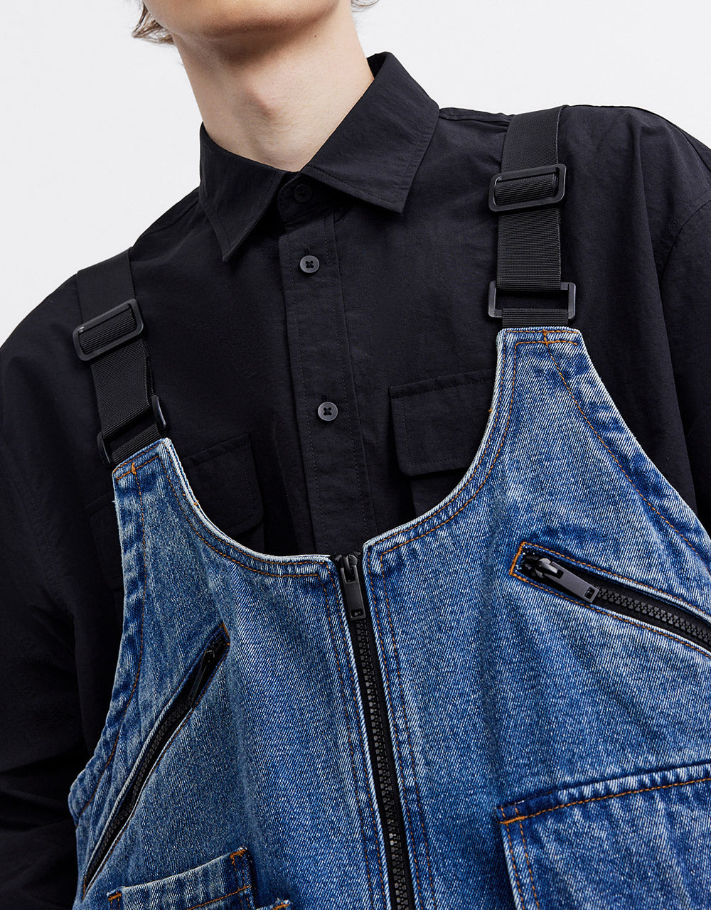 Utility Pocket Denim Vest