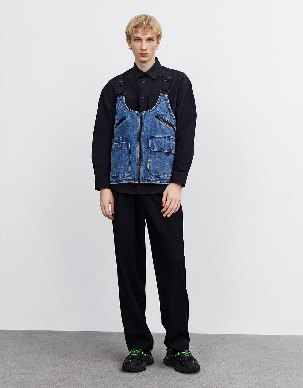 Utility Pocket Denim Vest