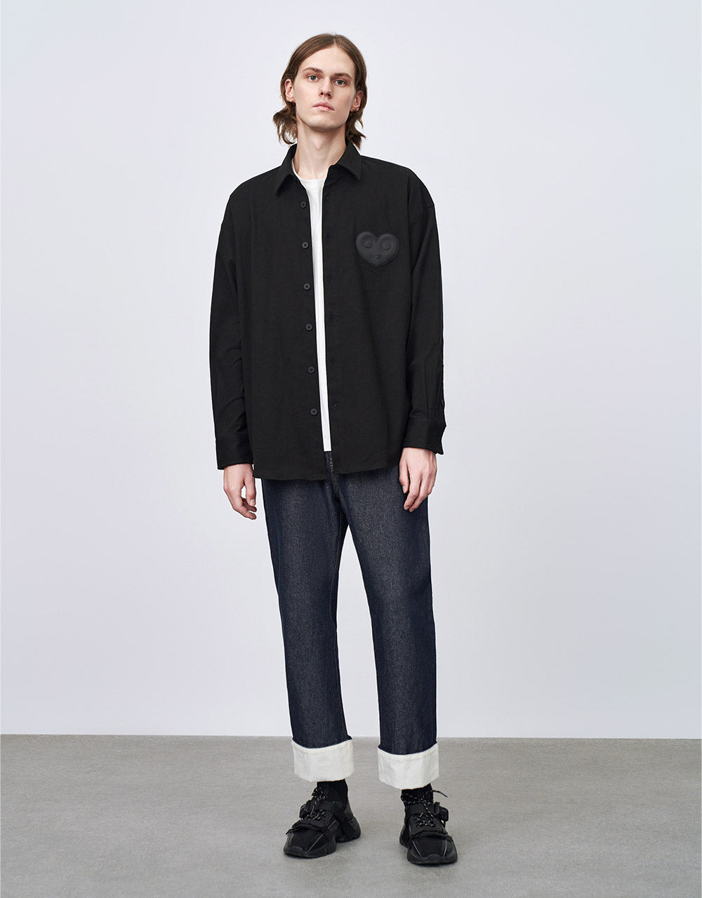 Oversized Heart Detail Shirt