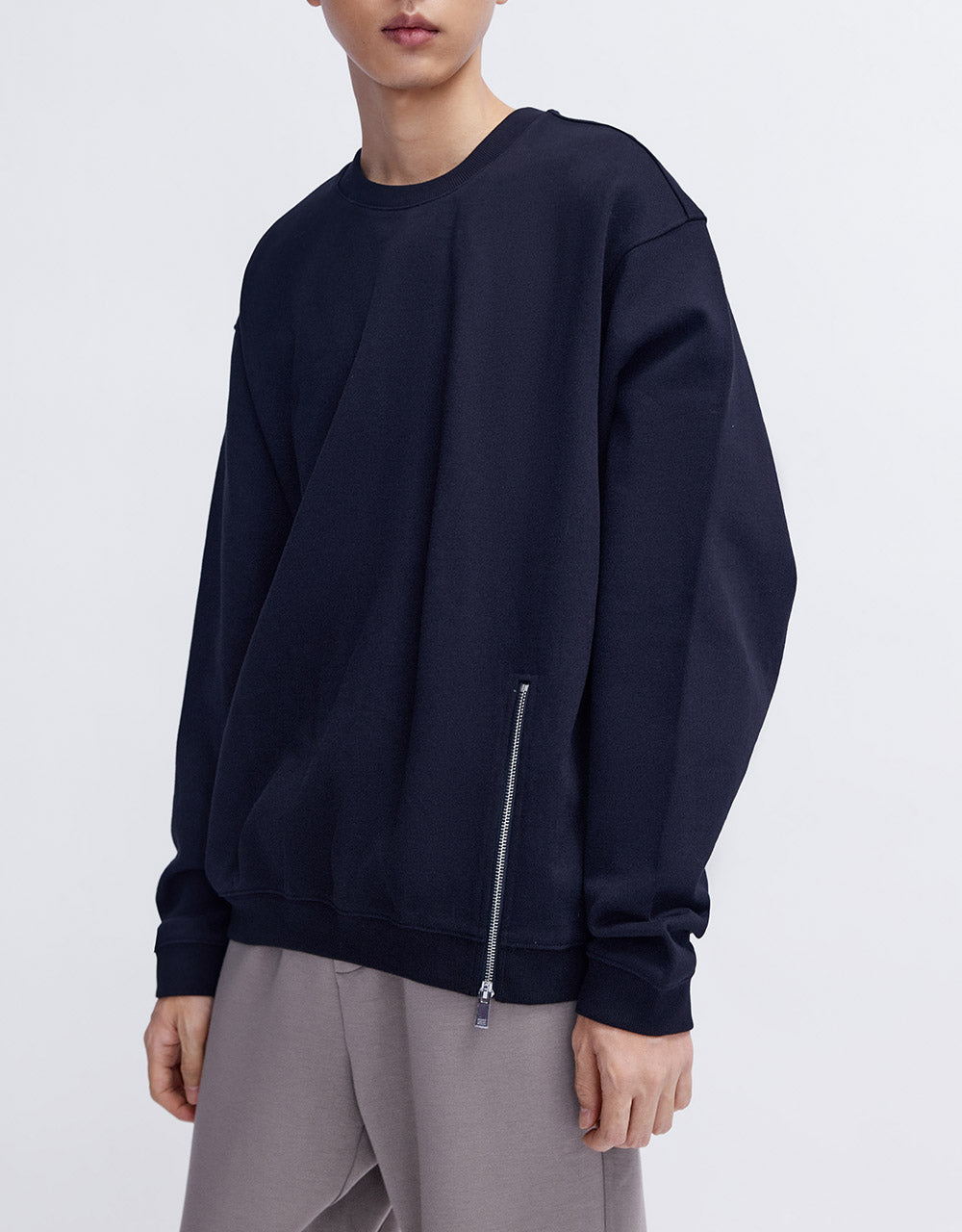 Zipper Detail Sweatshirt