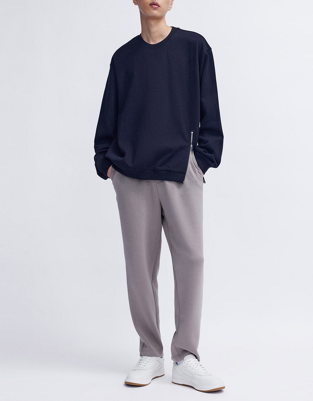 Zipper Detail Sweatshirt