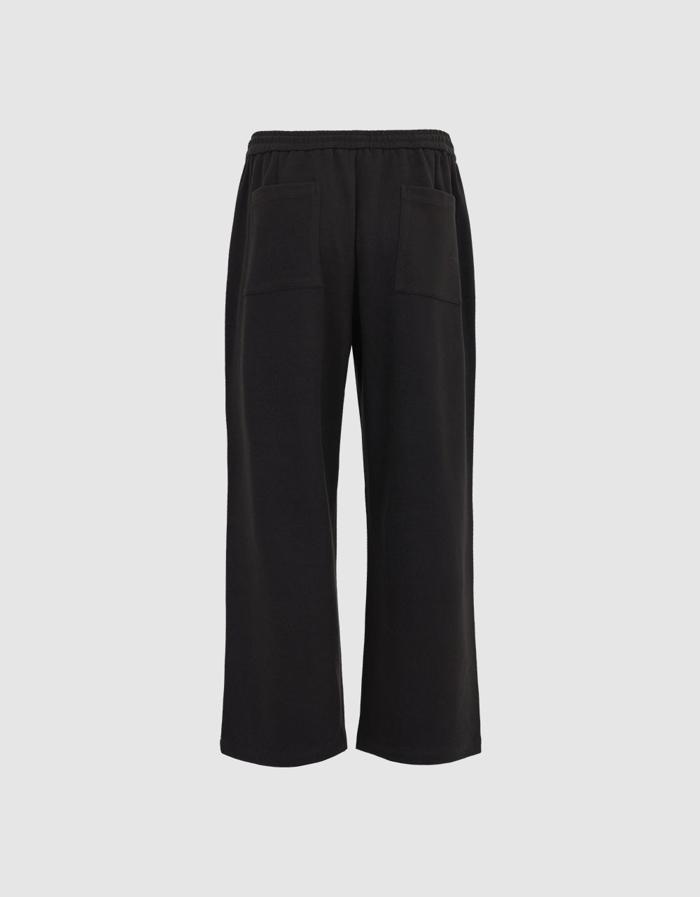 Elastic Waist Straight Pants