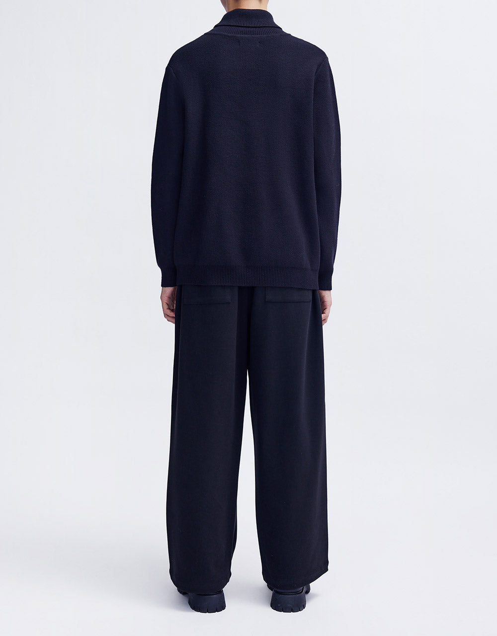 Elastic Waist Straight Pants