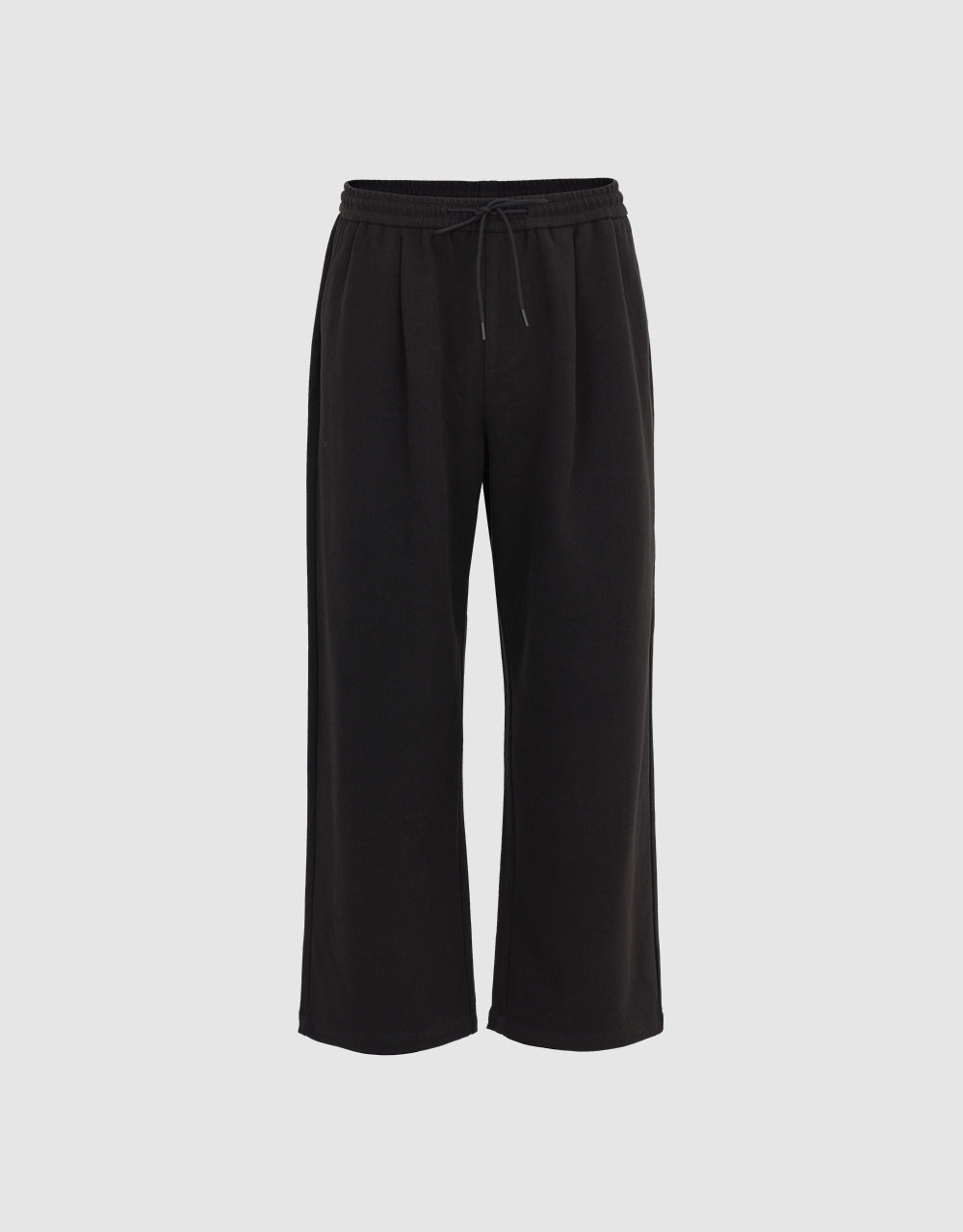 Elastic Waist Straight Pants