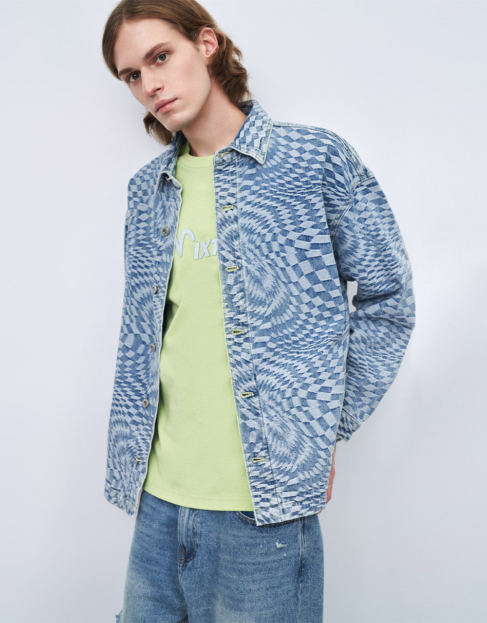 Checkered Denim Shirt