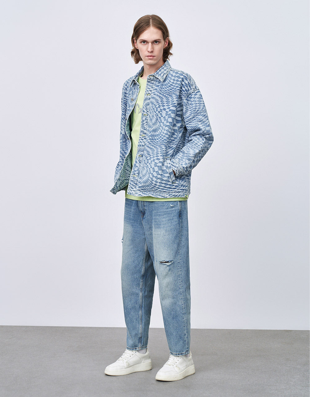 Checkered Denim Shirt