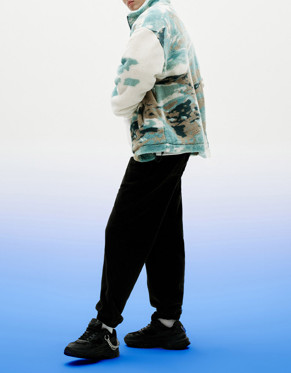 Oversized Elastic Waist Jogger Pants