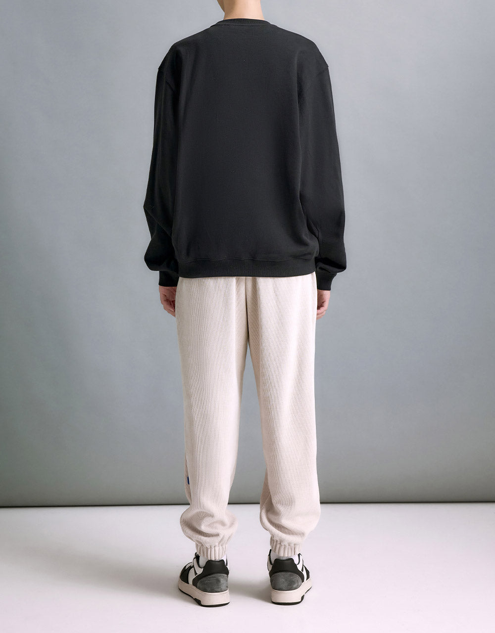 Elastic Waist Textured Jogger Pants