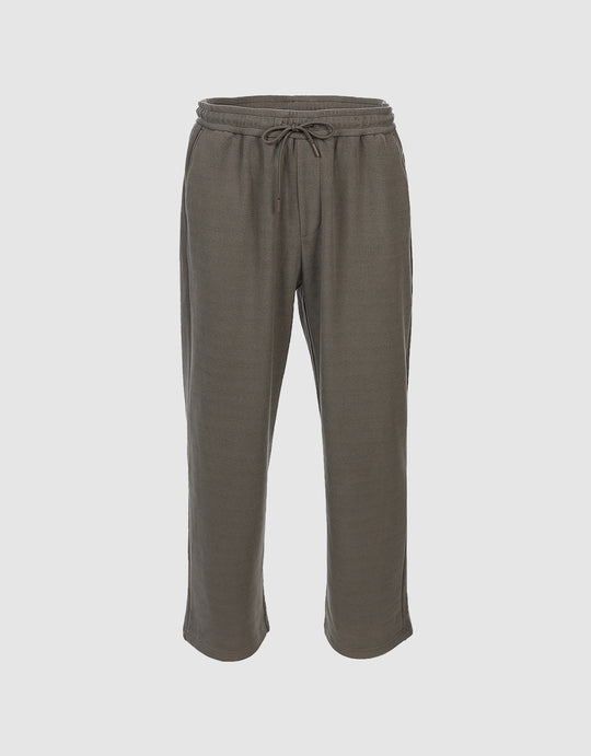 Elastic Waist Straight Pants
