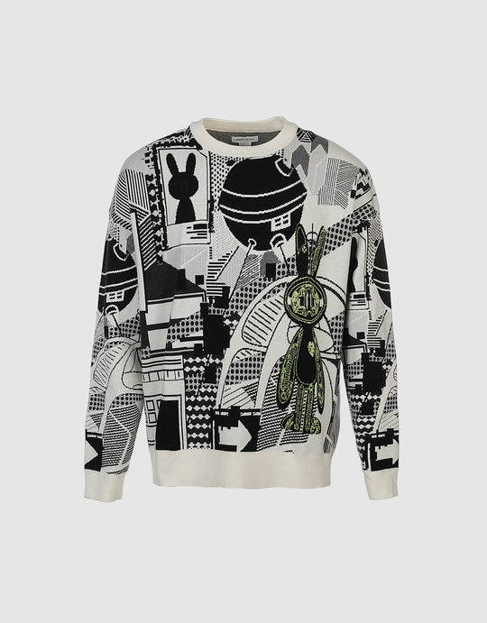 Cartoon Print Sweater