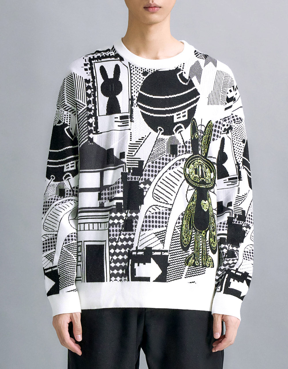 Cartoon Print Sweater