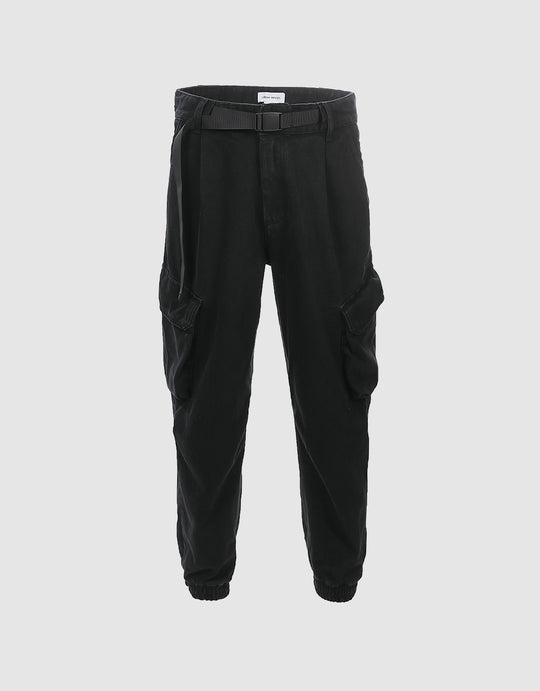 Utility Pocket Belted Jogger Jeans