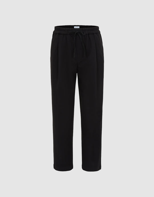 Elastic Waist Straight Pants