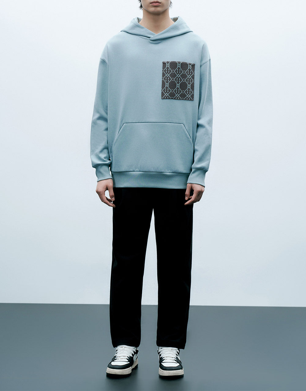 Elastic Waist Straight Pants