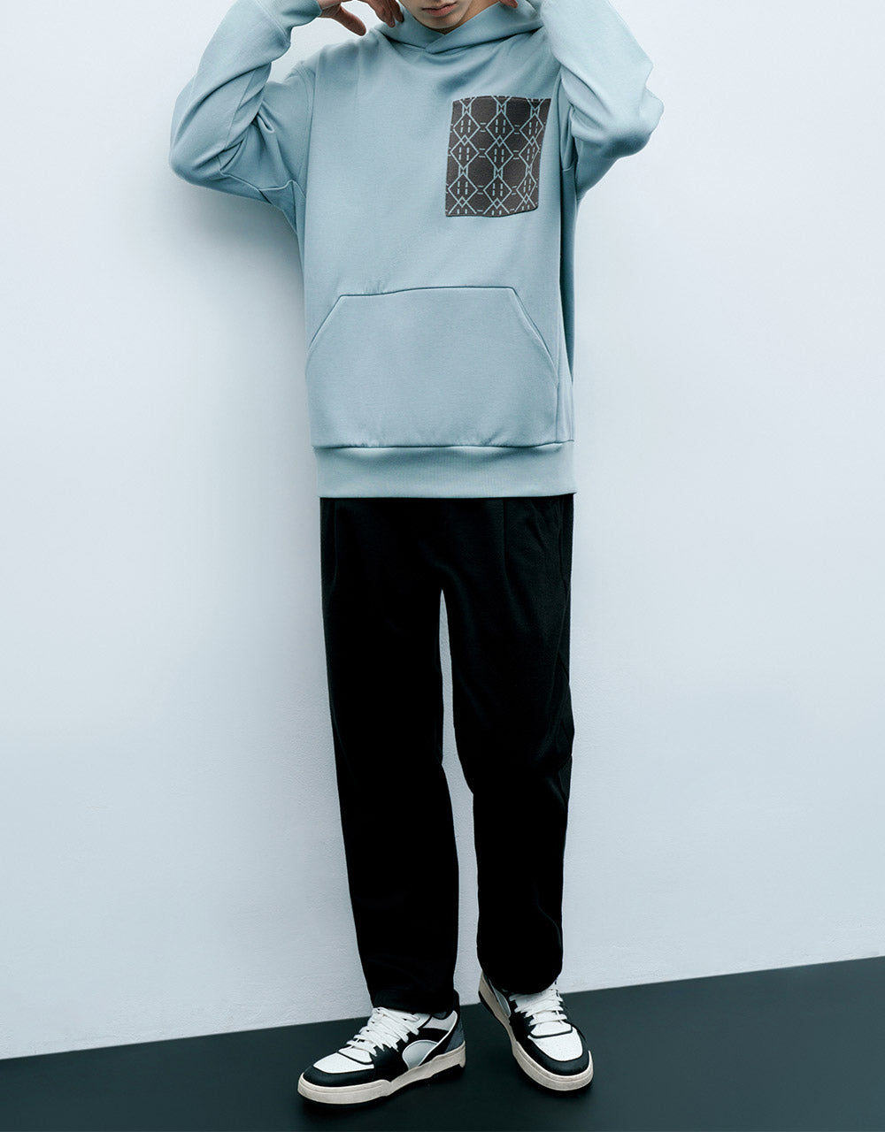 Elastic Waist Straight Pants