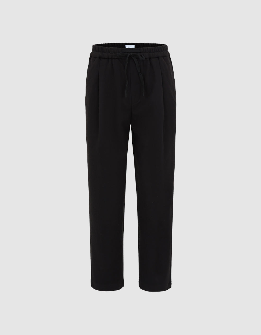 Elastic Waist Straight Pants