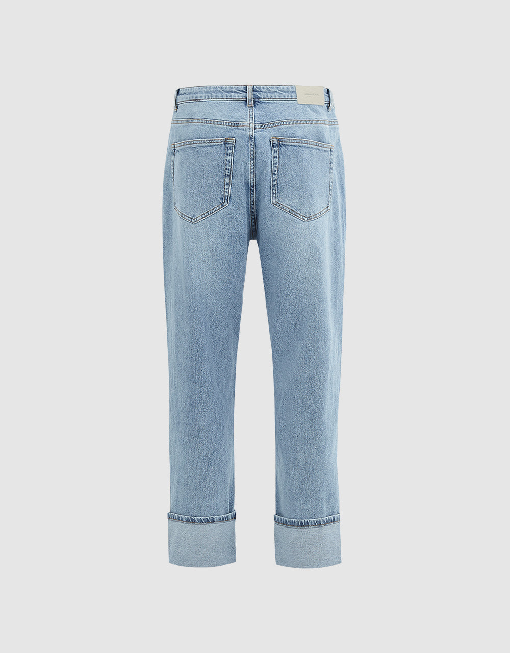 Roll Up Hem Mom Jeans