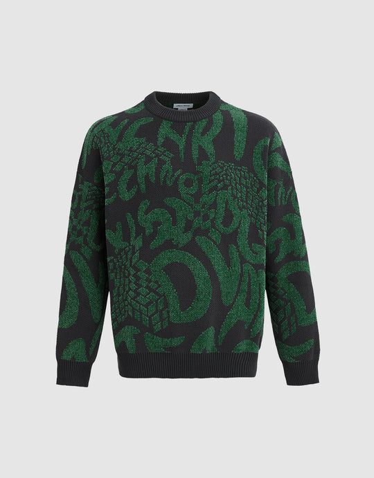 Letter Print Sweater