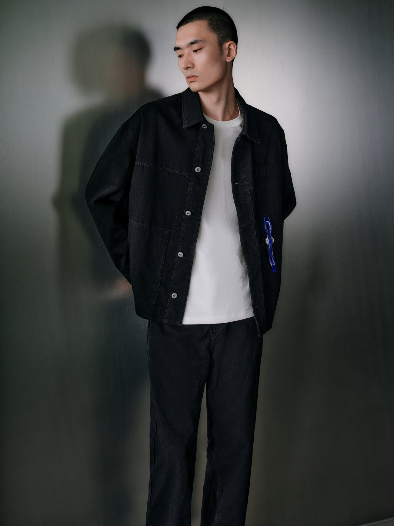 Denim Jacket With Tie Details