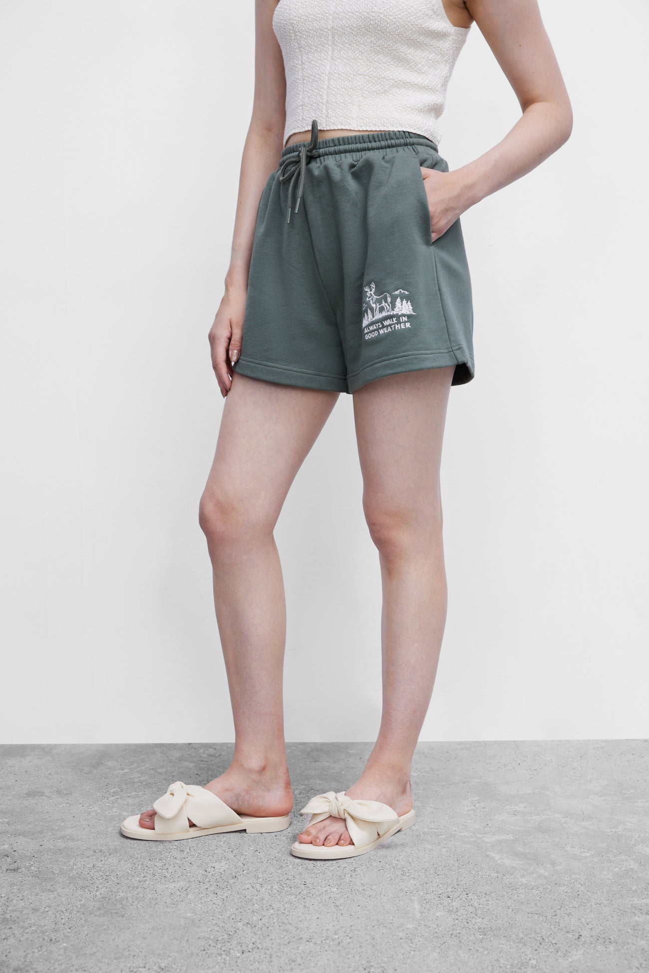 High Waist Printed Shorts