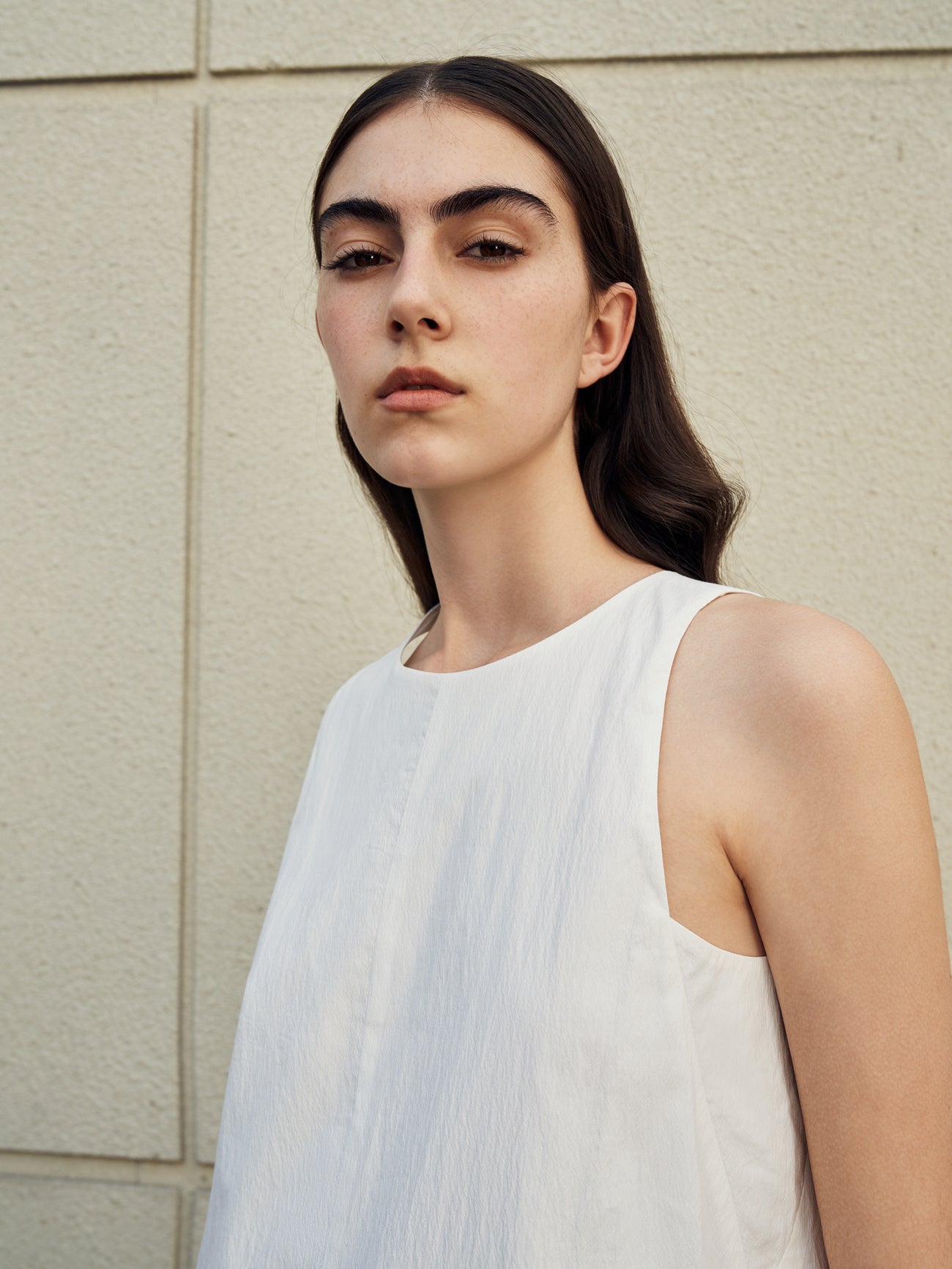 Sleeveless Crew Neck A-Line Dress