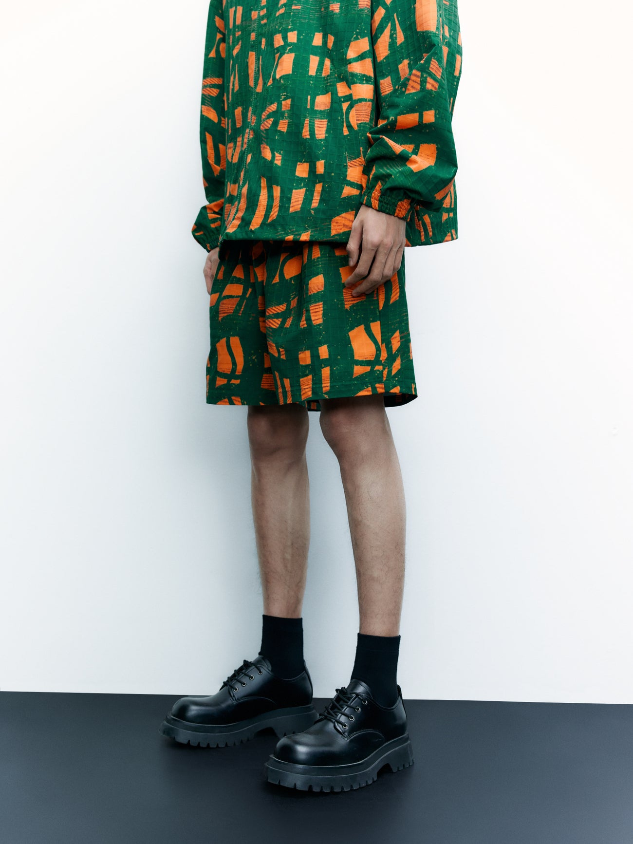 Printed Drawstring Waist Shorts