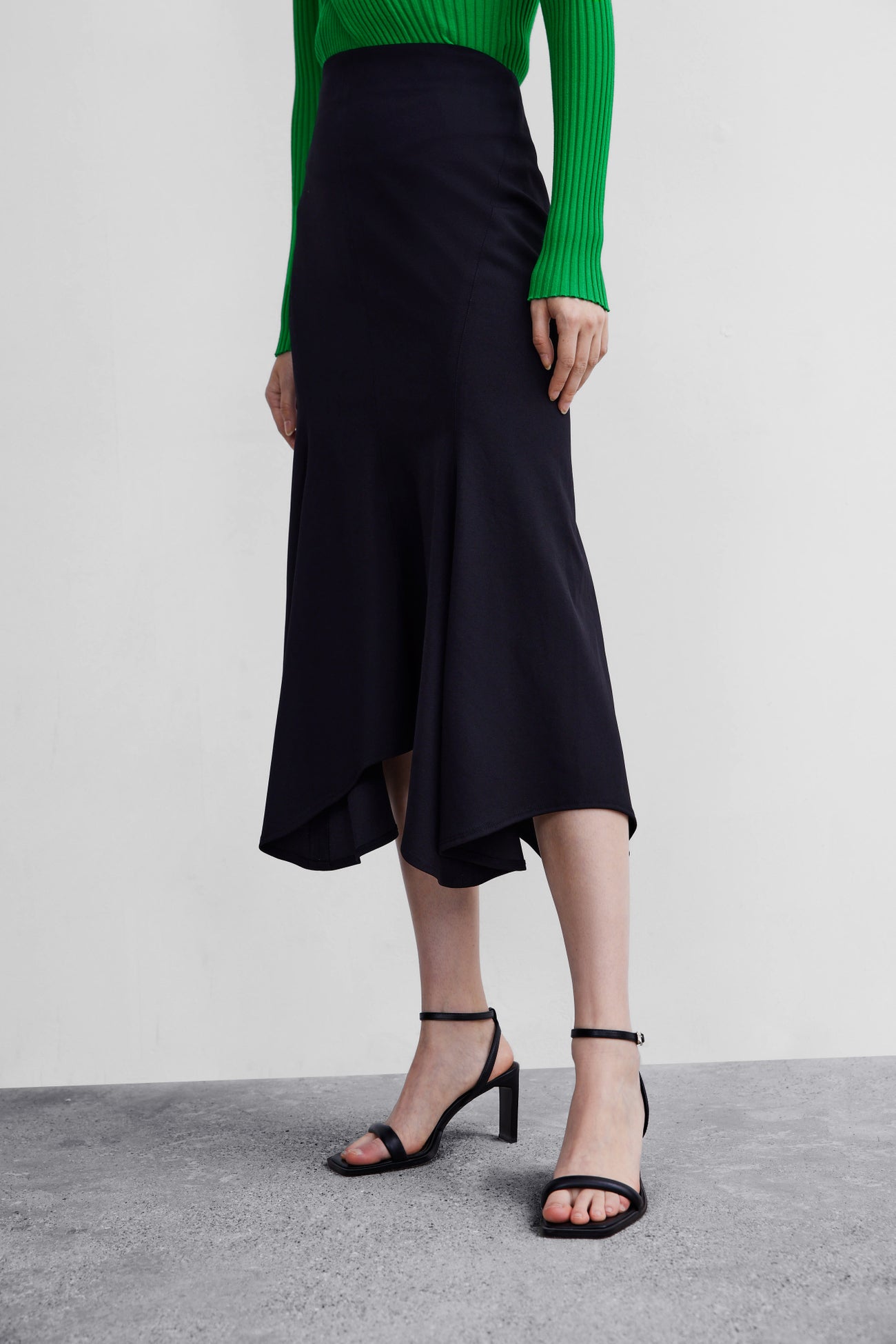 Asymmetrical Midi Skirt