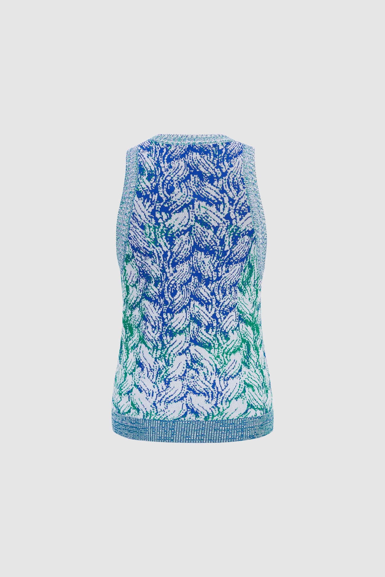 Ombre Crew Neck Knitted T-Shirt