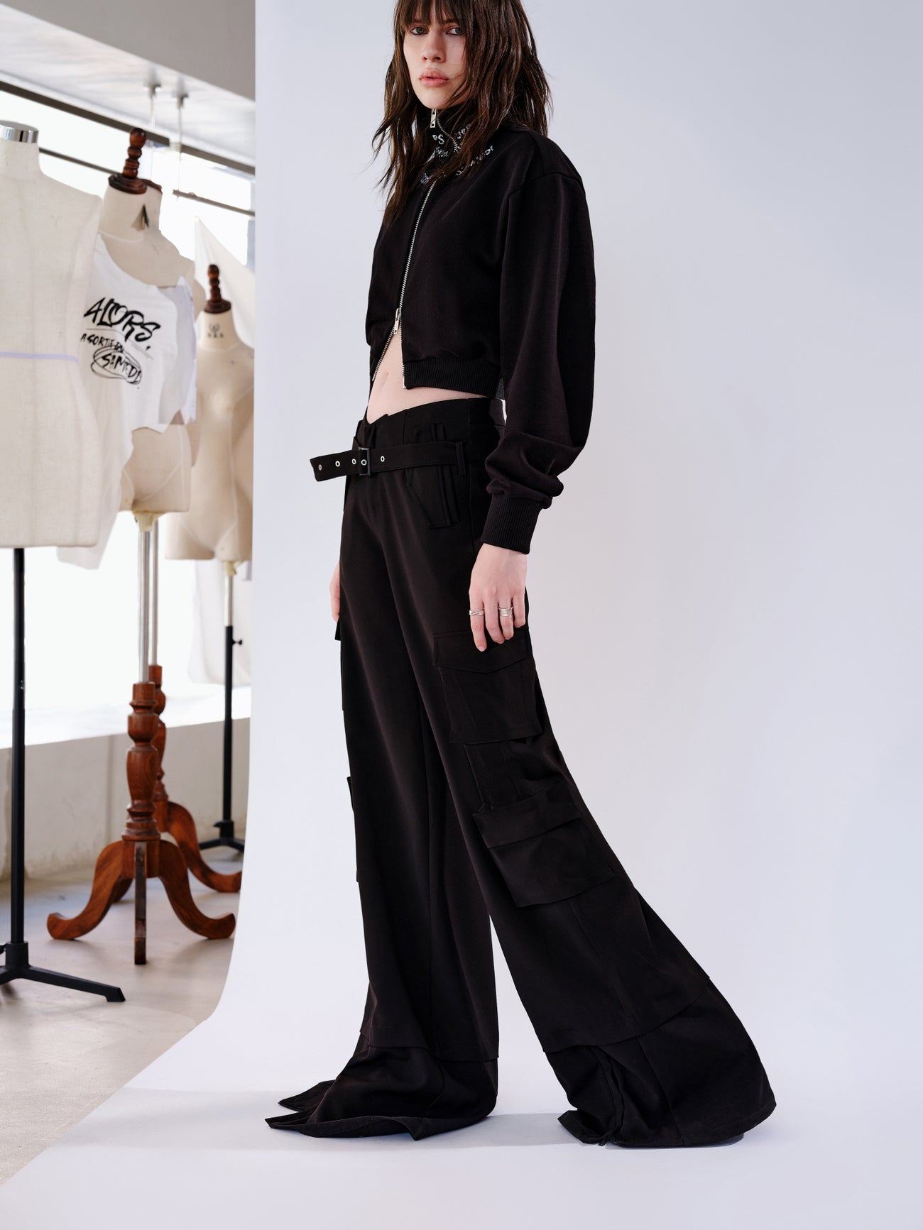Flare Pants With Belt