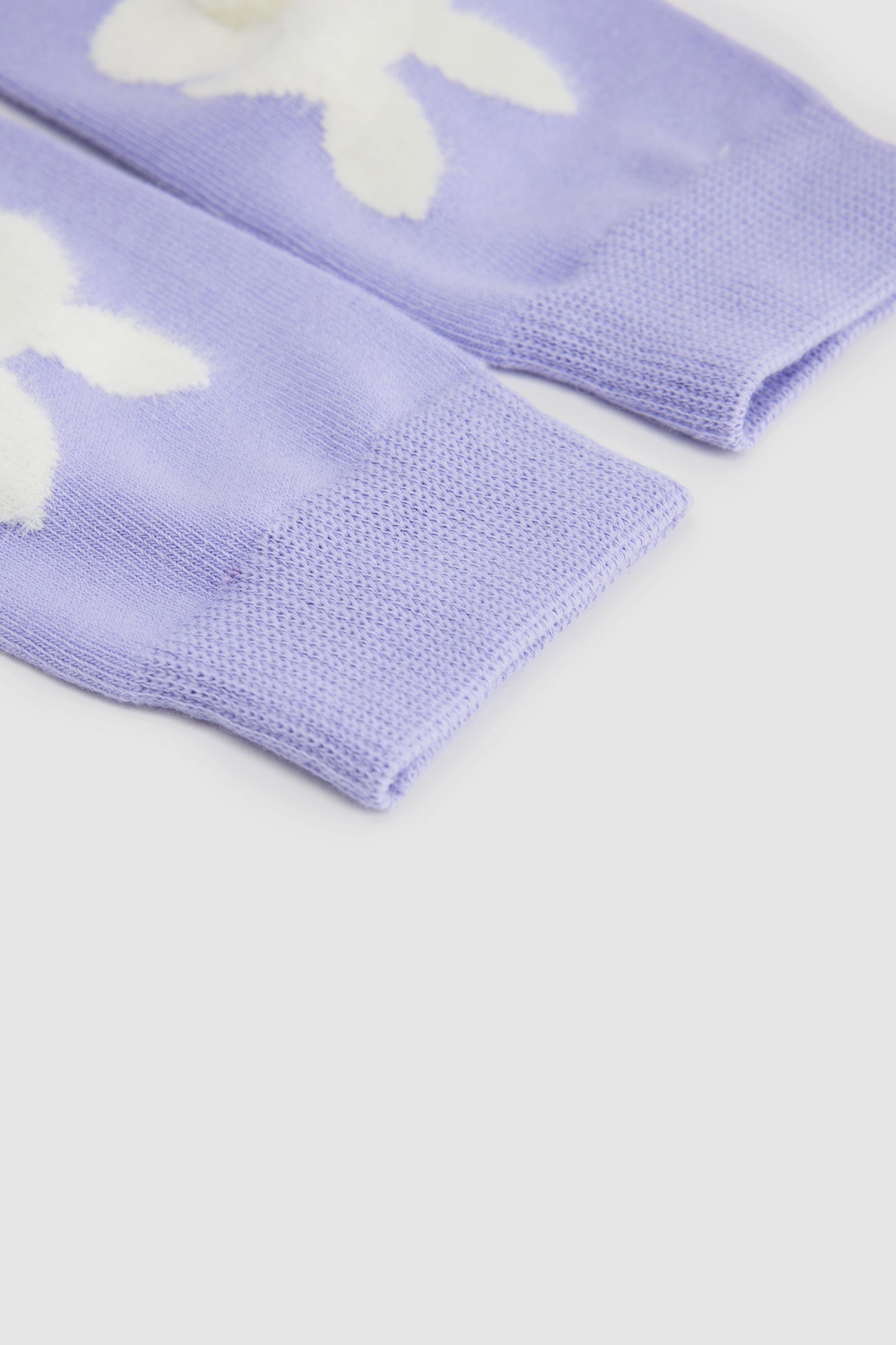 Bunny Pom Pom Décor Mid-Length Socks