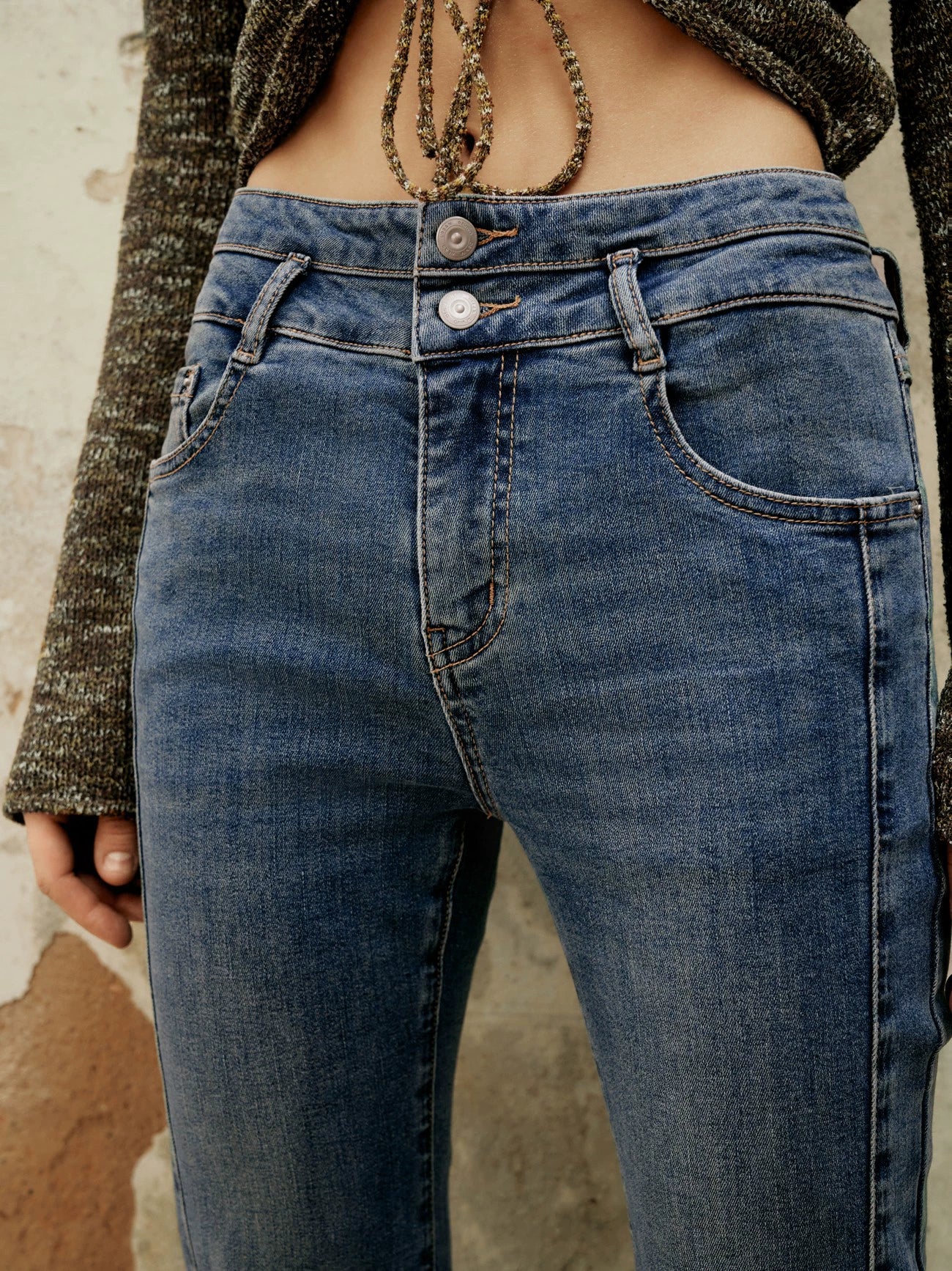 Split Hem Flare Jeans