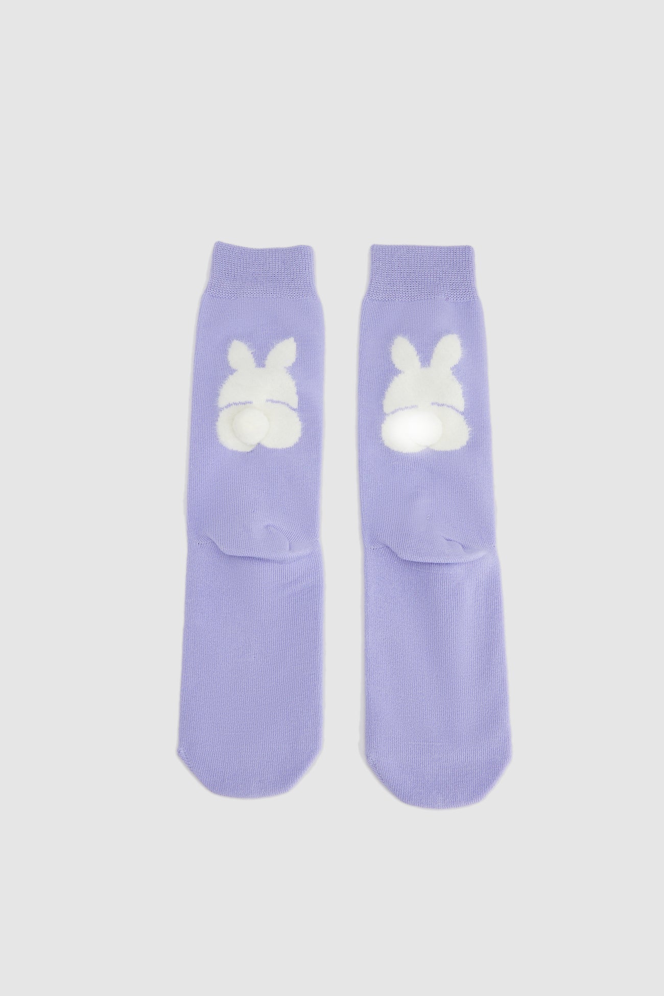 Bunny Pom Pom Décor Mid-Length Socks