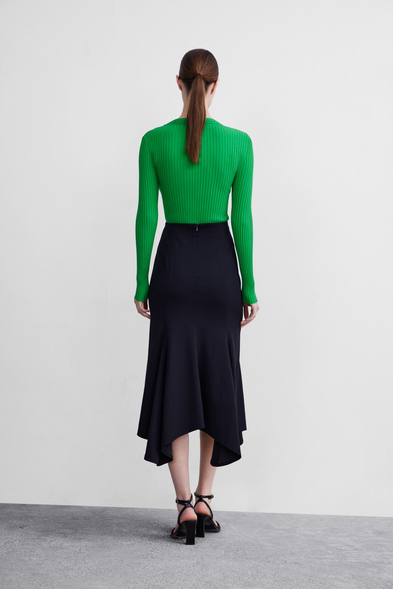 Asymmetrical Midi Skirt