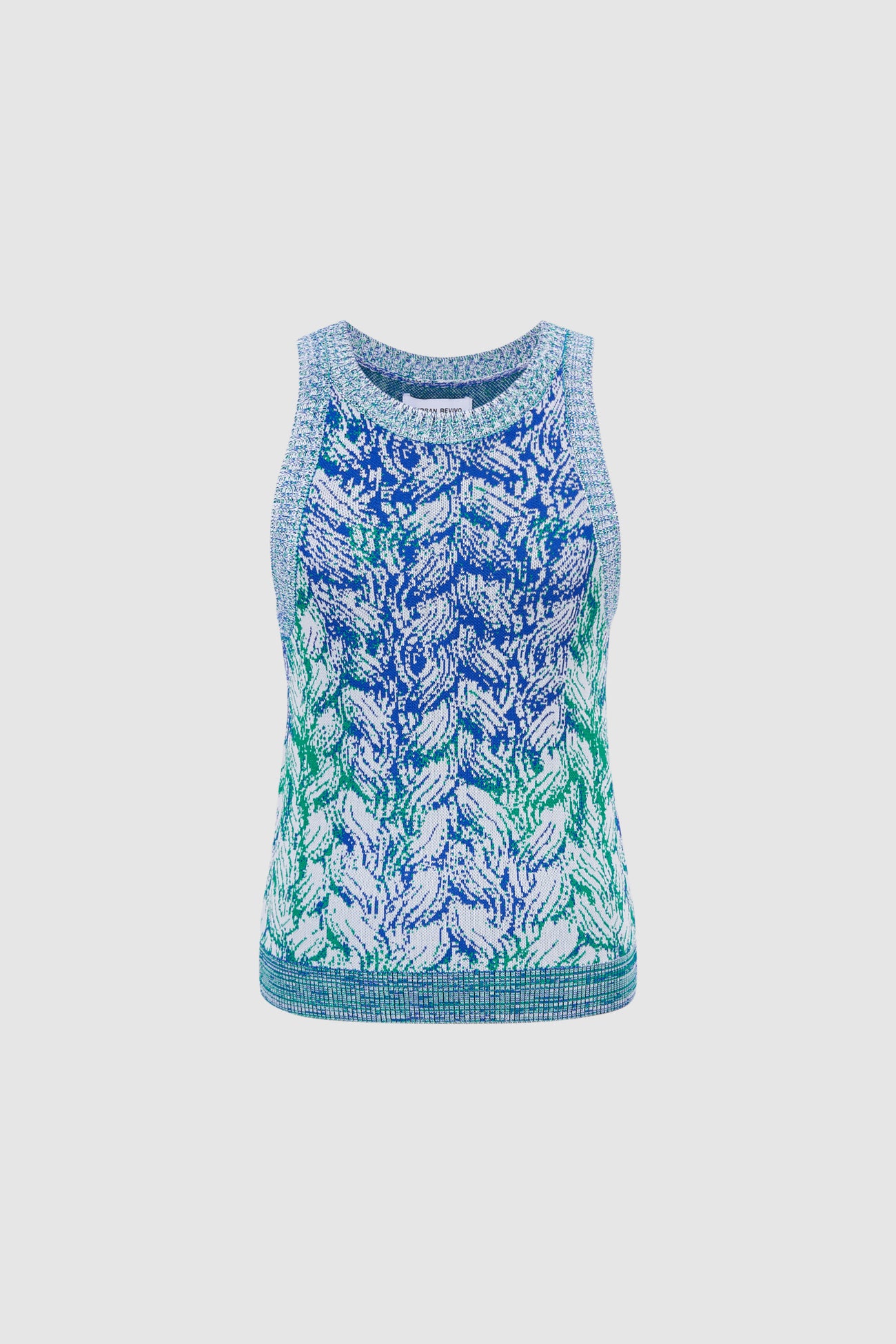 Ombre Crew Neck Knitted T-Shirt