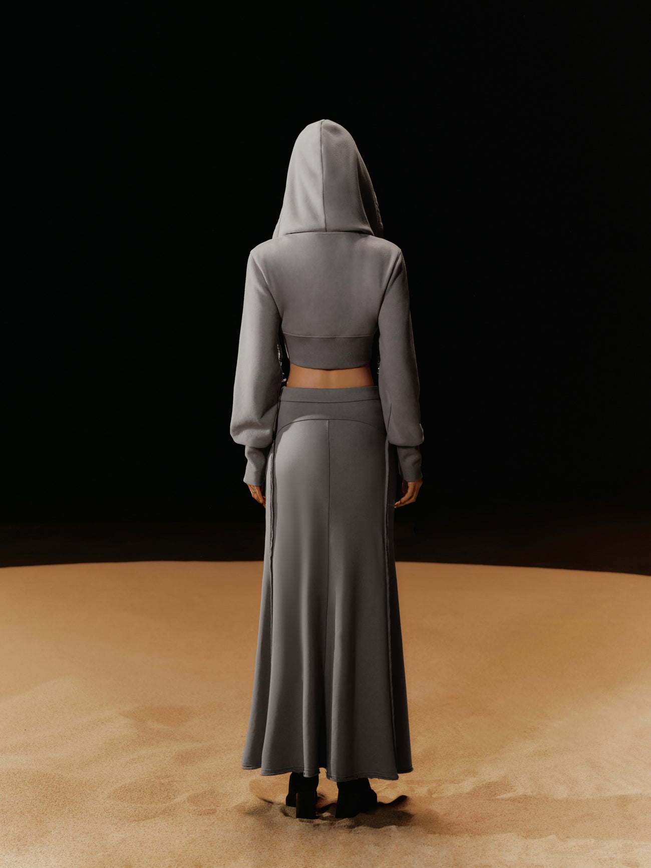 Corset Detail Jacket With Hood