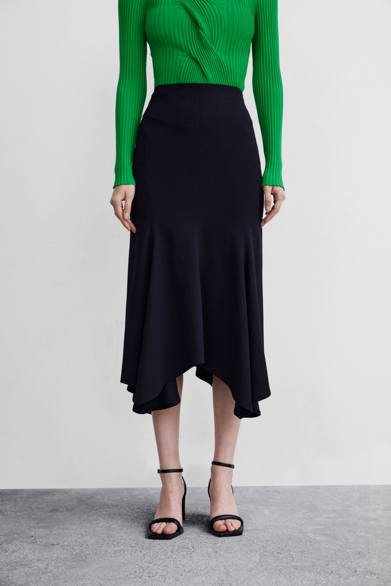 Asymmetrical Midi Skirt